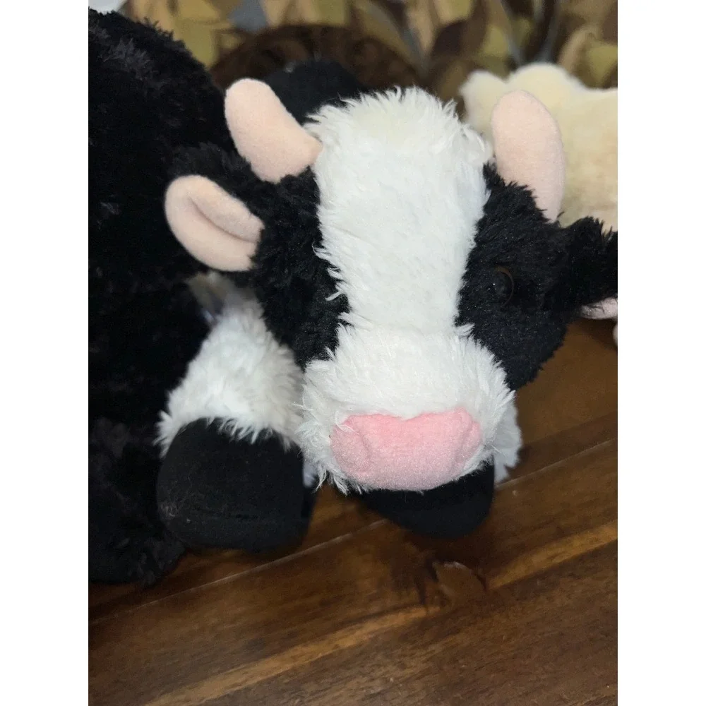 Aurora Plush Stuffed animal Lot Cow, Jaguar Flopsie Onix and Bunny